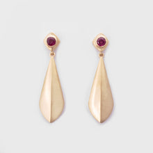 Load image into Gallery viewer, Office to Evening™ 14K Gold Garnet Earrings
