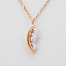 Load image into Gallery viewer, They Said I Couldn&#39;t Do It™ 14k Gold Diamond Moon Pendant Necklace
