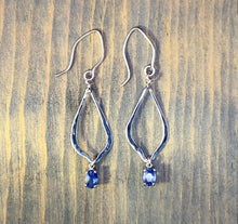 Load image into Gallery viewer, The Artist™ Sapphire White Gold Earrings
