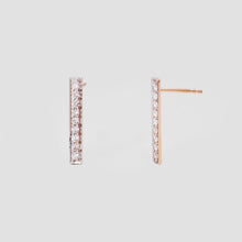 Load image into Gallery viewer, The Venture Capitalist™ 14K Gold Diamond Bar Earrings
