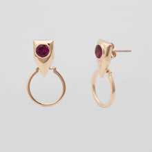 Load image into Gallery viewer, The C-Suite™ 14K Gold Garnet Earrings
