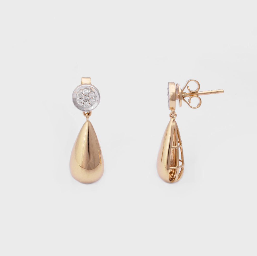 The New Client™ 14K Gold Diamond Drop Earrings