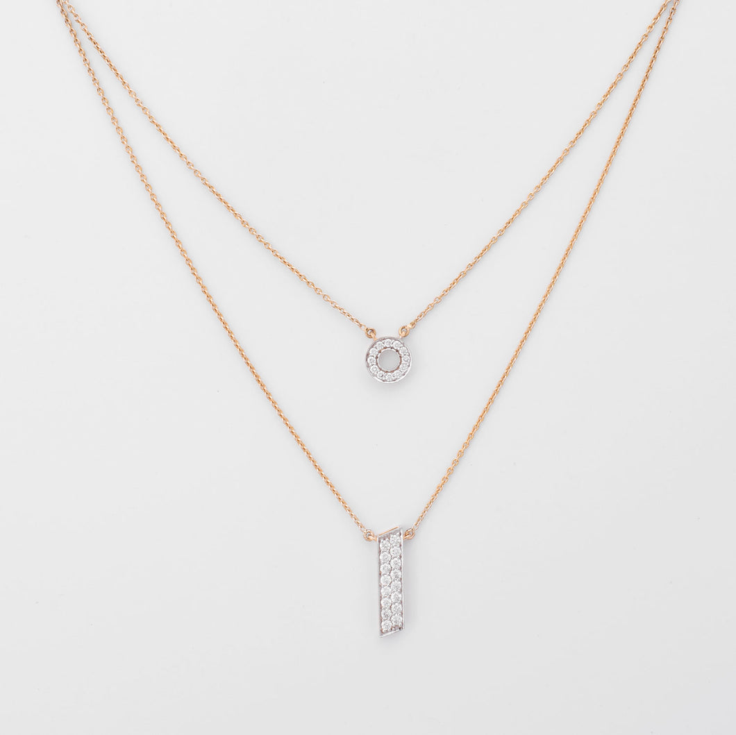 The Coach™ 14k Gold Double Stand Diamond Necklace