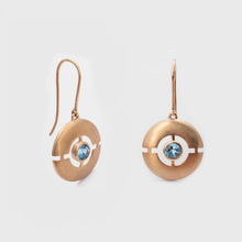 Load image into Gallery viewer, First Hire™ 14K Gold Dangle Blue Topaz Earrings
