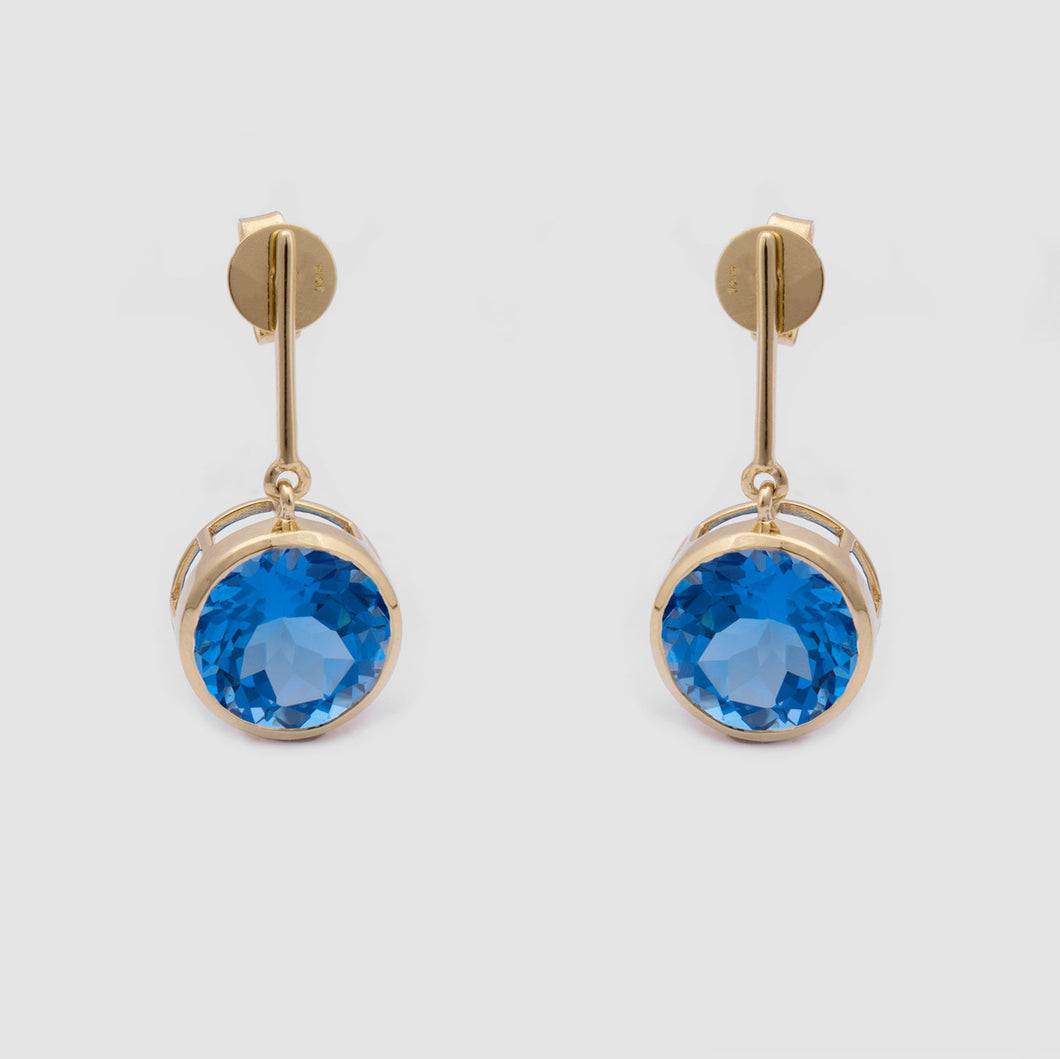 The Optimist™ 14K Gold Blue Topaz Earrings