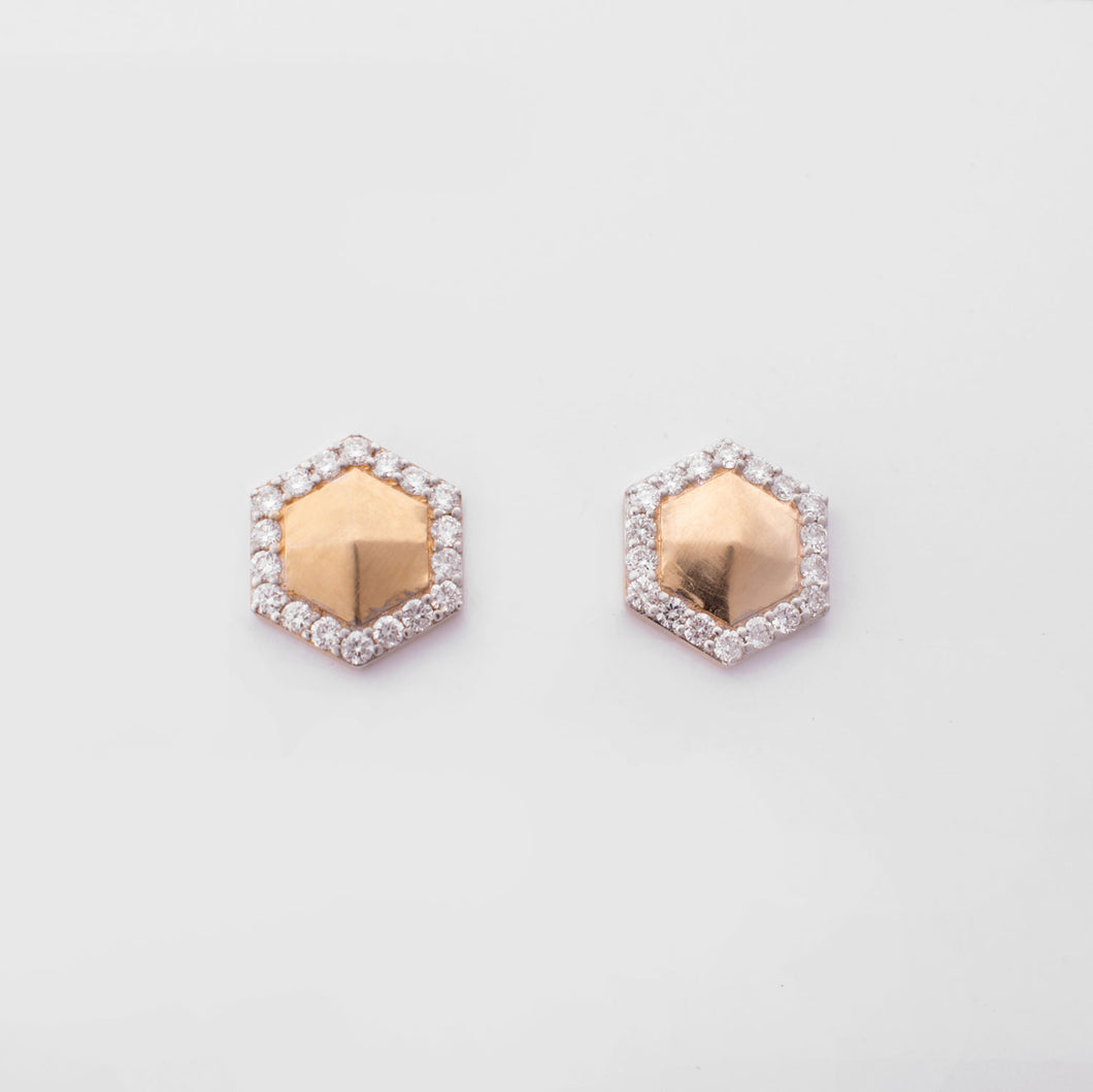 Don't Give Up™ 14K Gold Diamond Stud Earrings