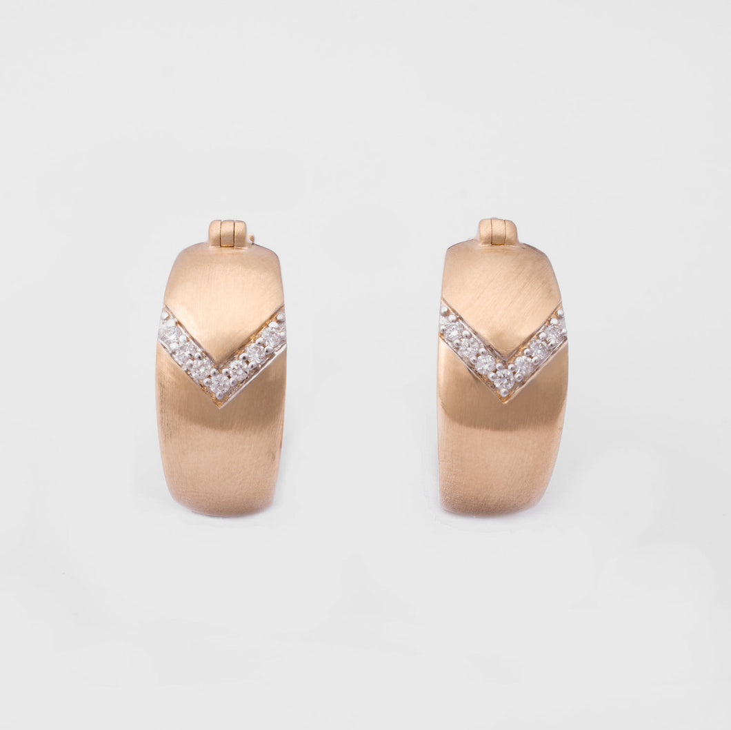 The Attorney™ 14K Gold Diamond Hoop Earrings