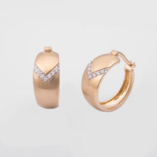 Load image into Gallery viewer, The Attorney™ 14K Gold Diamond Hoop Earrings
